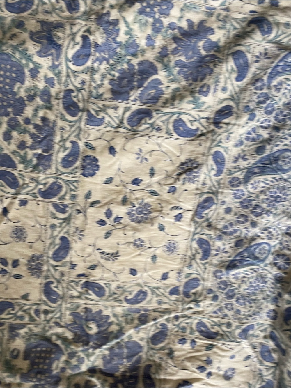 Lauren Ralph Lauren Callen Floral Blue Cream Botanical King 106x88 Duvet Cover - Picture 12 of 16